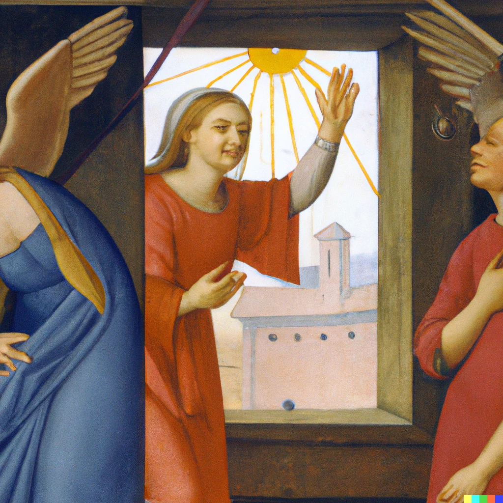 Prompt: Good morning, by Fra Angelico