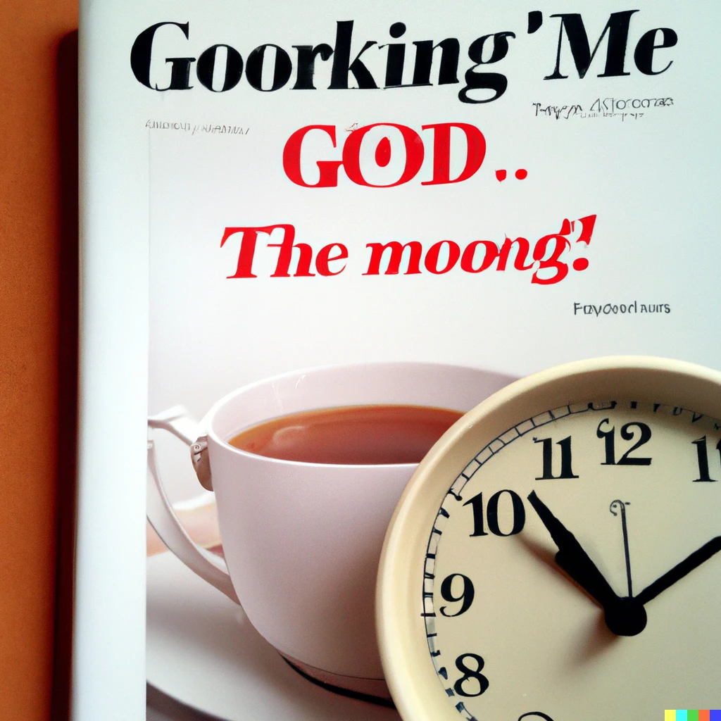 Prompt: Good morning, in a cover of the "Time" magazine.