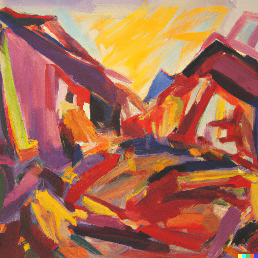 Prompt: Good morning, by Frank Auerbach
