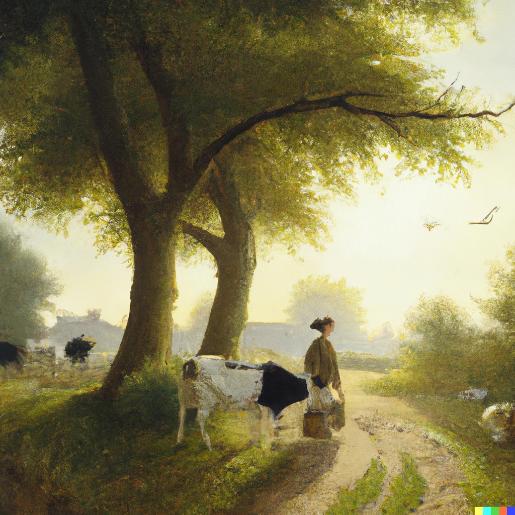 Prompt: Good morning, by Aelbert Cuyp
