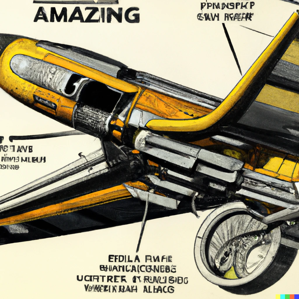 Prompt: A detailed color cutaway illustration of a futuristic  spaceship from the year 2038 in the style of the science fiction magazine "Amazing Stories" art from the 1930s, with different parts of the spaceship labeled and numbered and a numbered list of parts  | 746
