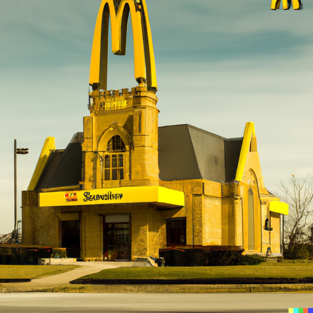 Prompt: McDonalds Church