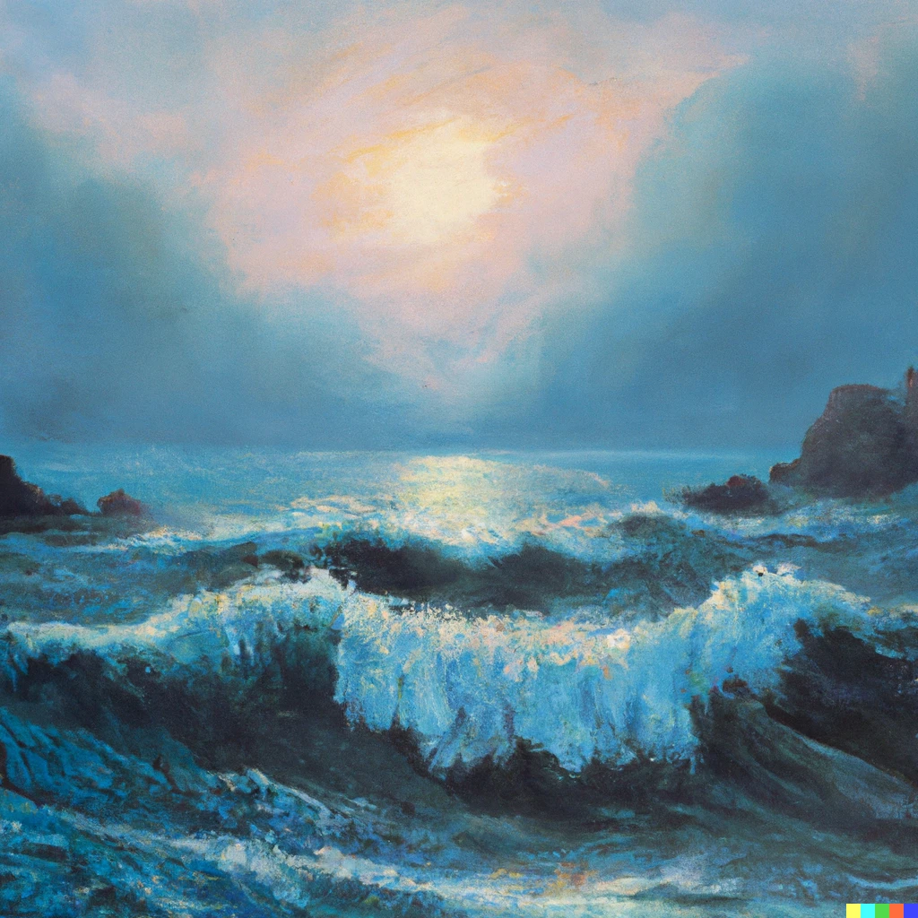 Prompt: Seascape similar to the ninth wave by aivazovsky