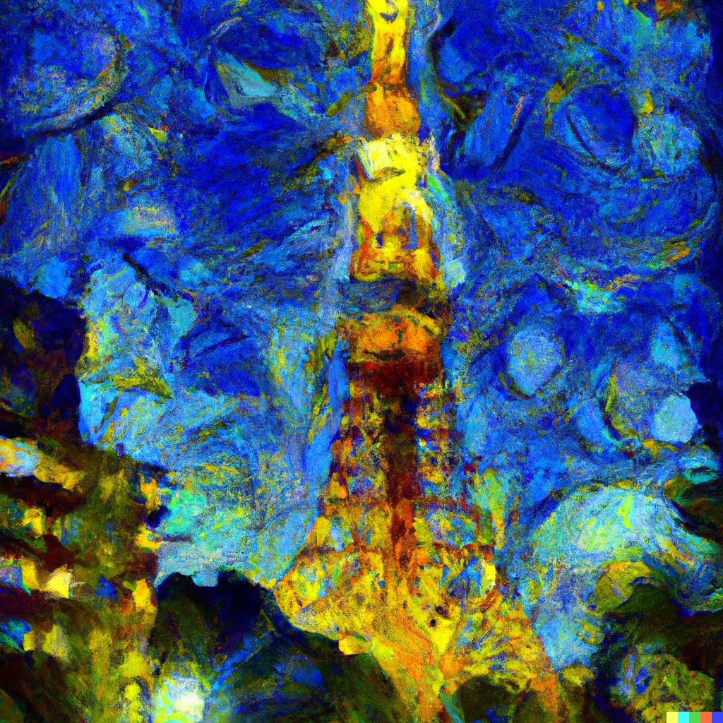 Prompt: Tokyo tower in the style of van gogh