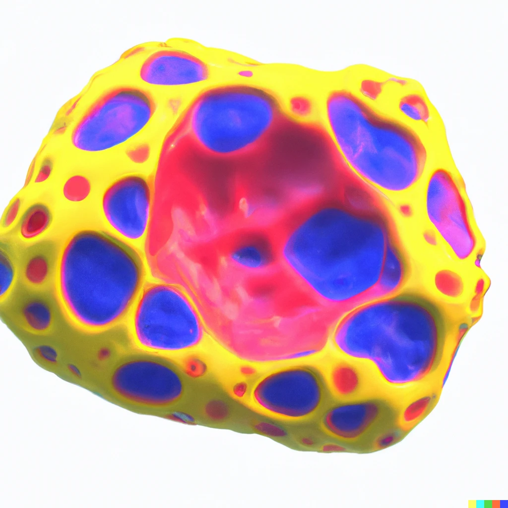 Prompt: A 3D render of a calabi-yau manifold  looking blobbish.