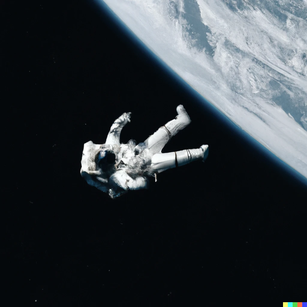 Prompt: High quality photo of an astronaut floating in space