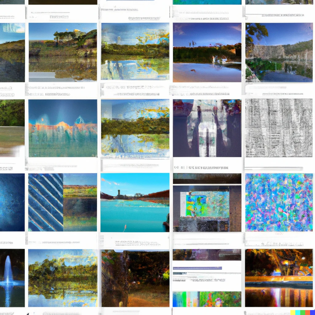 Prompt: a Twitter timeline full of AI-generated images