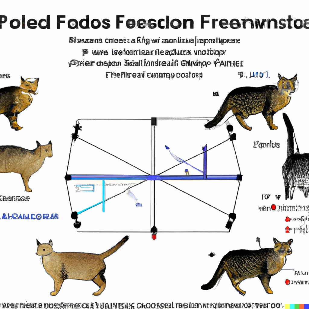 Prompt: An infographic explaining the commutative diagram that illustrates the passive symmetry of coordinate freedom, using images of cats, rendered at high resolution 