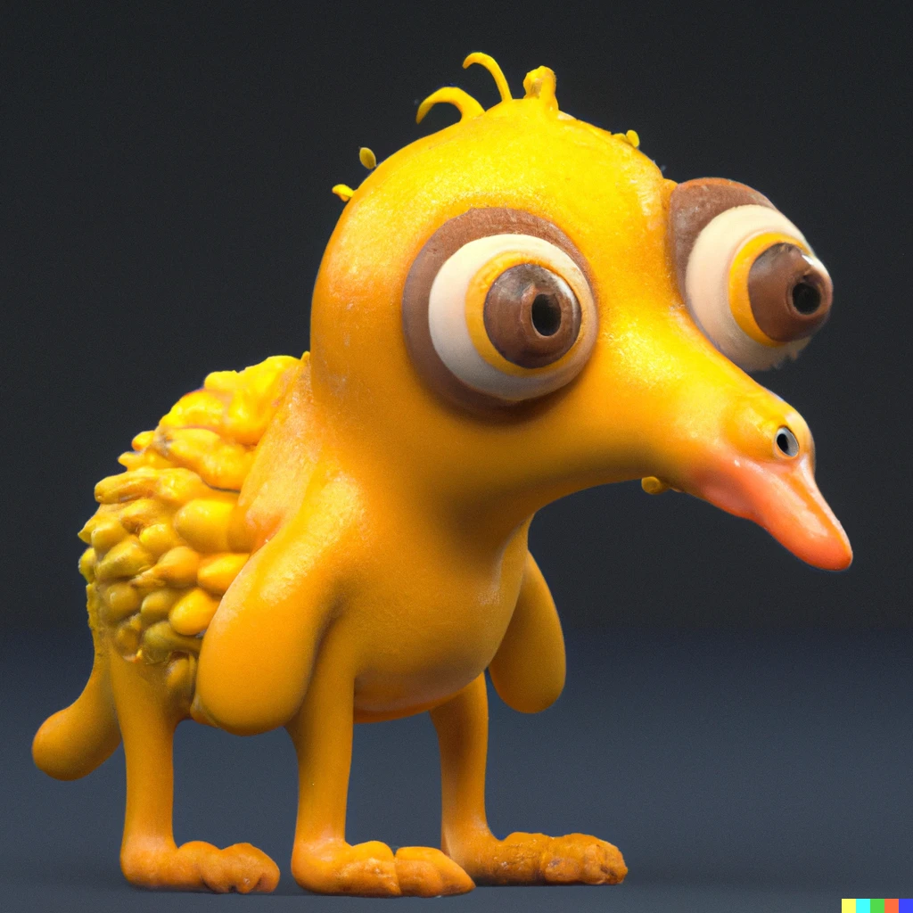 Prompt: This Simpson-shaped creature is an animal breed from the Simpsons species, 3D cgi rendering unreal engine concept art, professional photography cinematic 