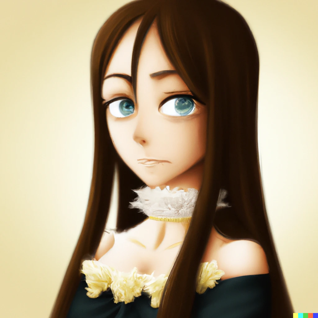 Prompt: Portrait of Mona Lisa in anime style