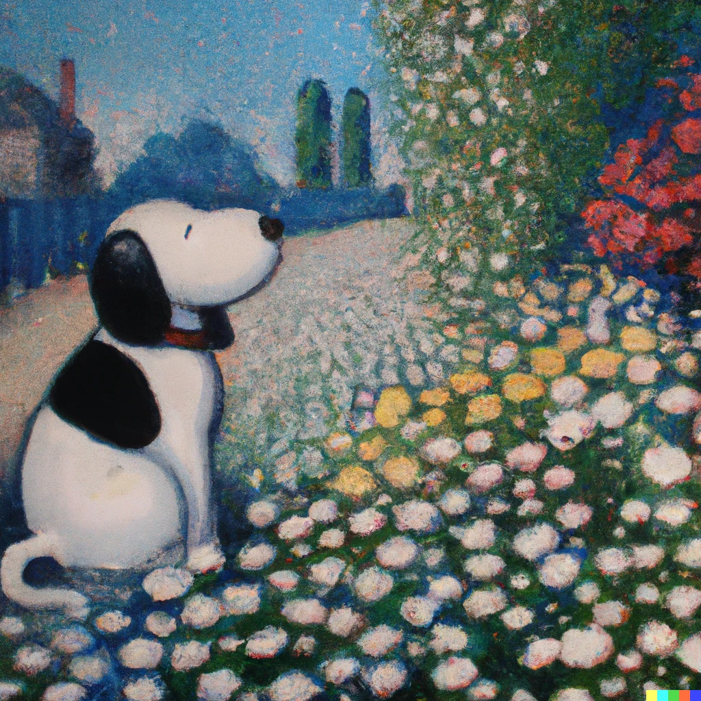 Prompt: Snoopy by Monet