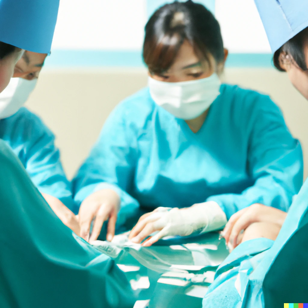 Prompt: Surgeons playing mahjong during surgery