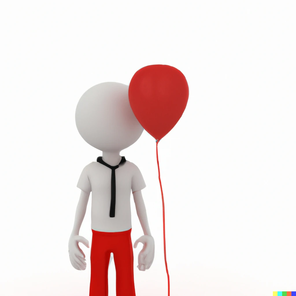 Prompt: The man with the red balloon