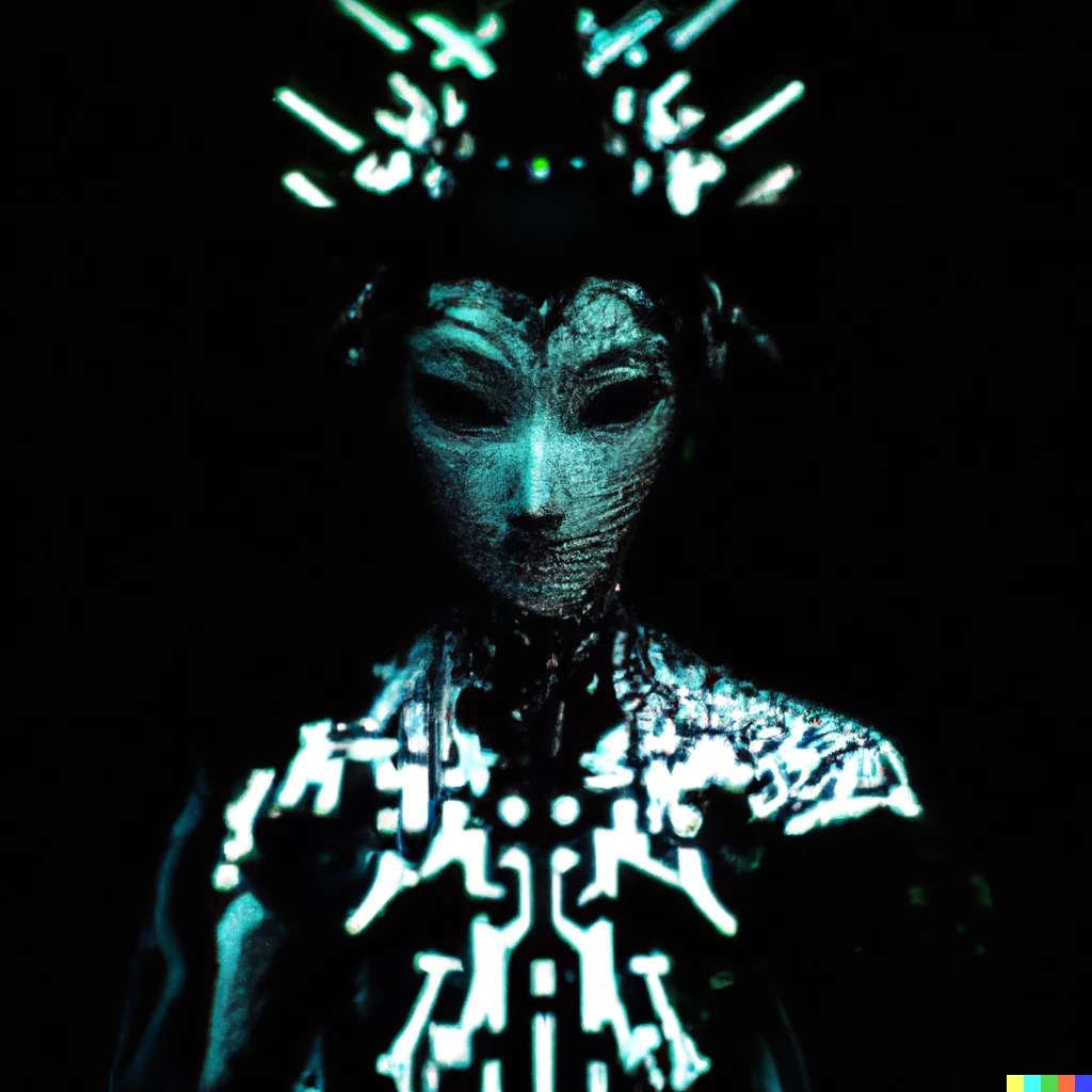 Prompt: geisha cyborg, matte painting, cinematic lighting, in the style of ghost in the shell, kintsugi, modern fine art, fractal, Futuristic, Low Poly