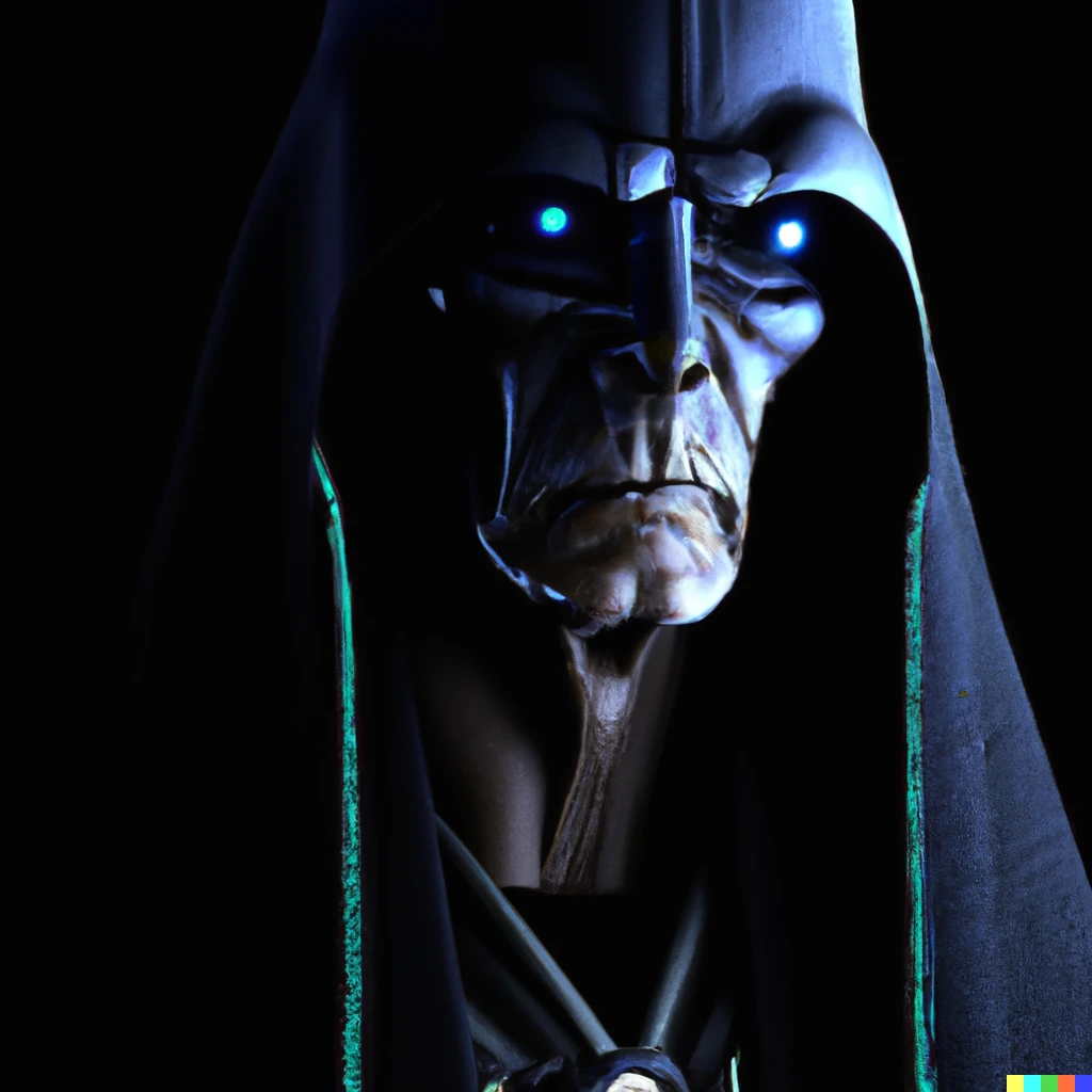 Prompt:     I have died before. The dark side of the Force is a pathway to many abilities some consider to be… unnatural.  Darth Sidious, Star Wars, Digital Render