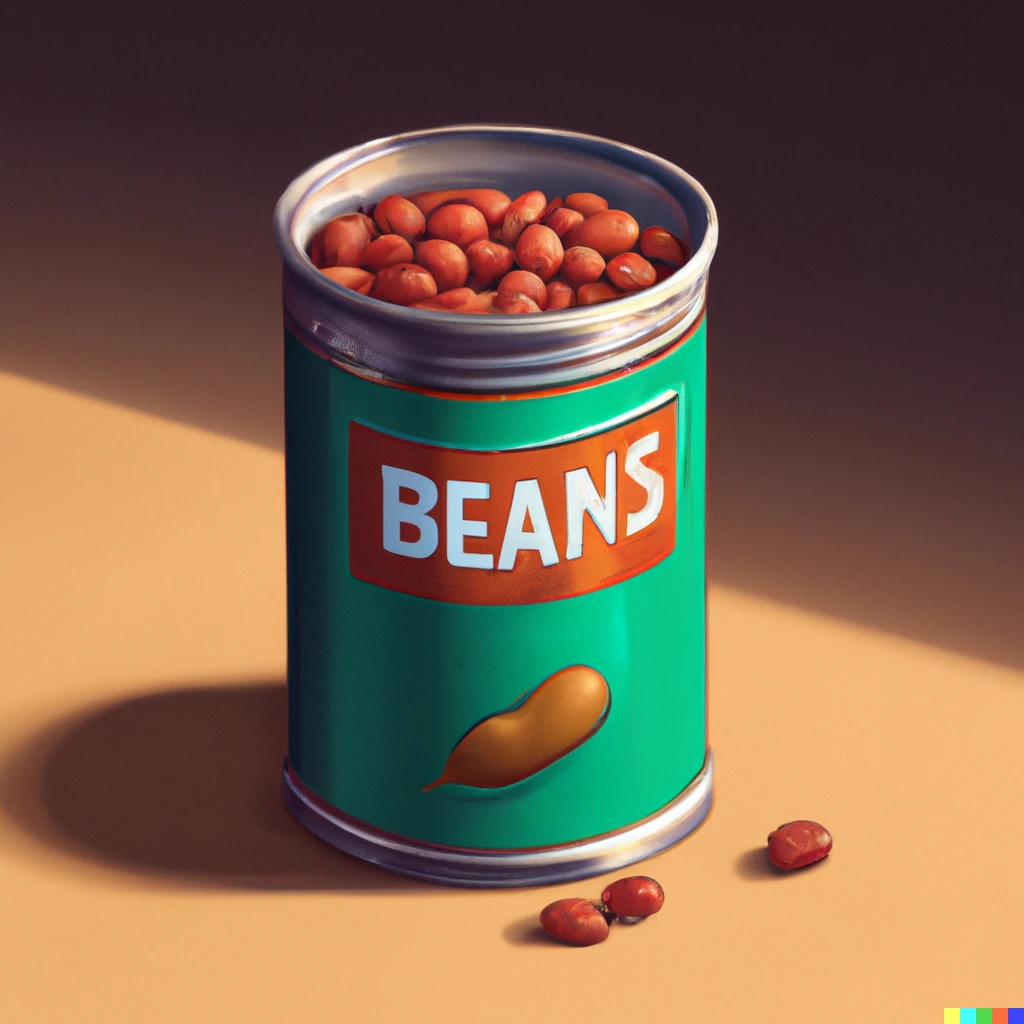 Prompt: a can of beans, digital art, award-winning art, trending on artstation