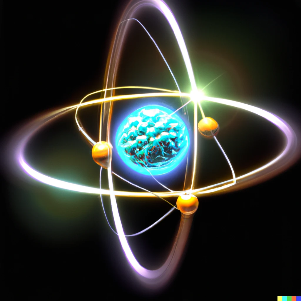 Prompt: Single atom trapped by electric fields