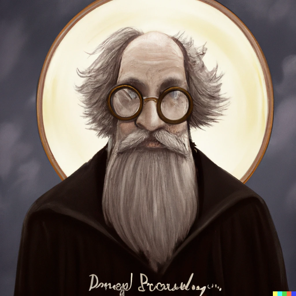 Professor Dumbledore was now looking down at Harry, | DALL·E 2 | OpenArt