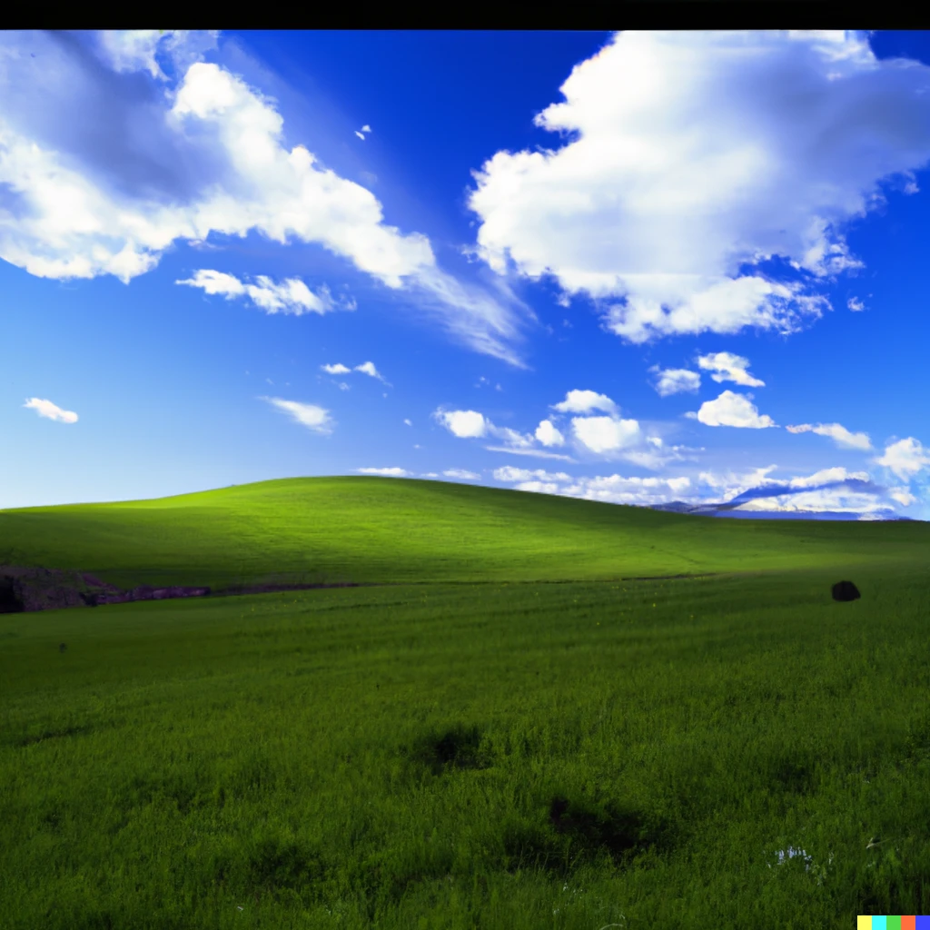 Prompt: Luscious green hills with few sheep and cows in small groups, and an abandoned shack. Beautiful maroon redwood trees on the left, incredible enourmous snowy mountain cliff edges in the far distance on the right, beautiful saturated blue sky with few clouds. Nature photograph, 4k, award winning nature photography
