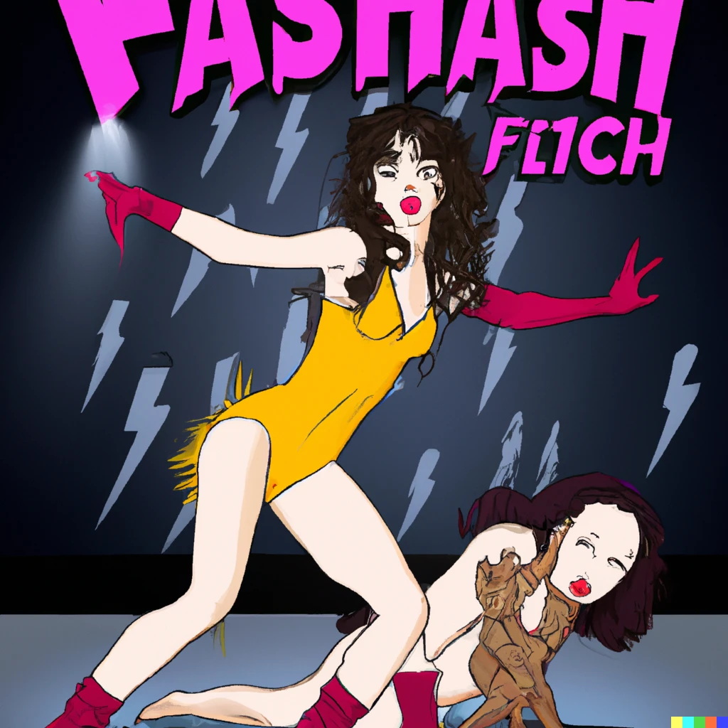 Prompt: The movie flashdance but with kittens instead of people in the style of an 80's VHS cover 
