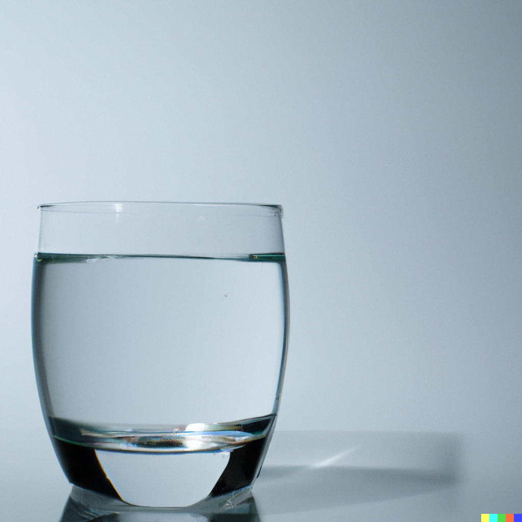 Yann × DALL·E | Glass of the most hydrating water in the world ...