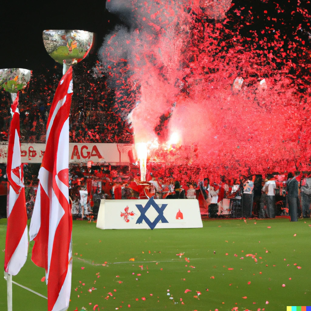 Prompt: Hapoel tel aviv wins the israeli football cup