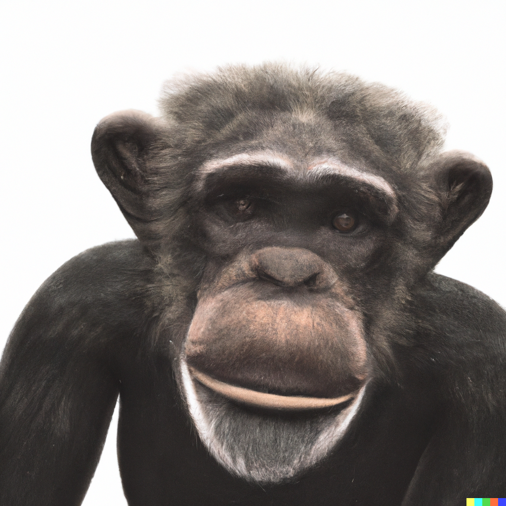 Kevin × DALL·E Humanchimpanzee hybrid, photorealistic