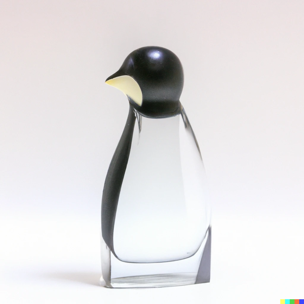 Prompt: A perfume bottle in the shape of a penguin