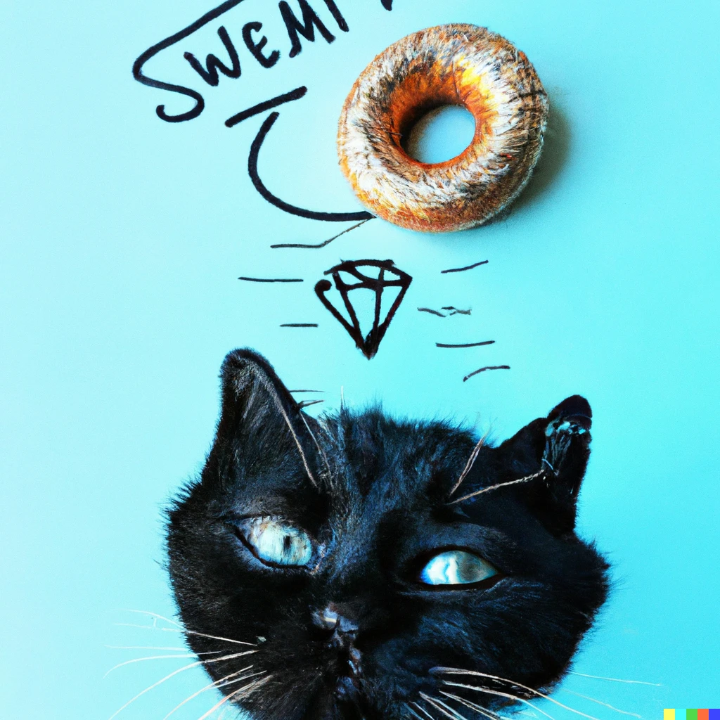 Prompt: 🐱🍩💎💵