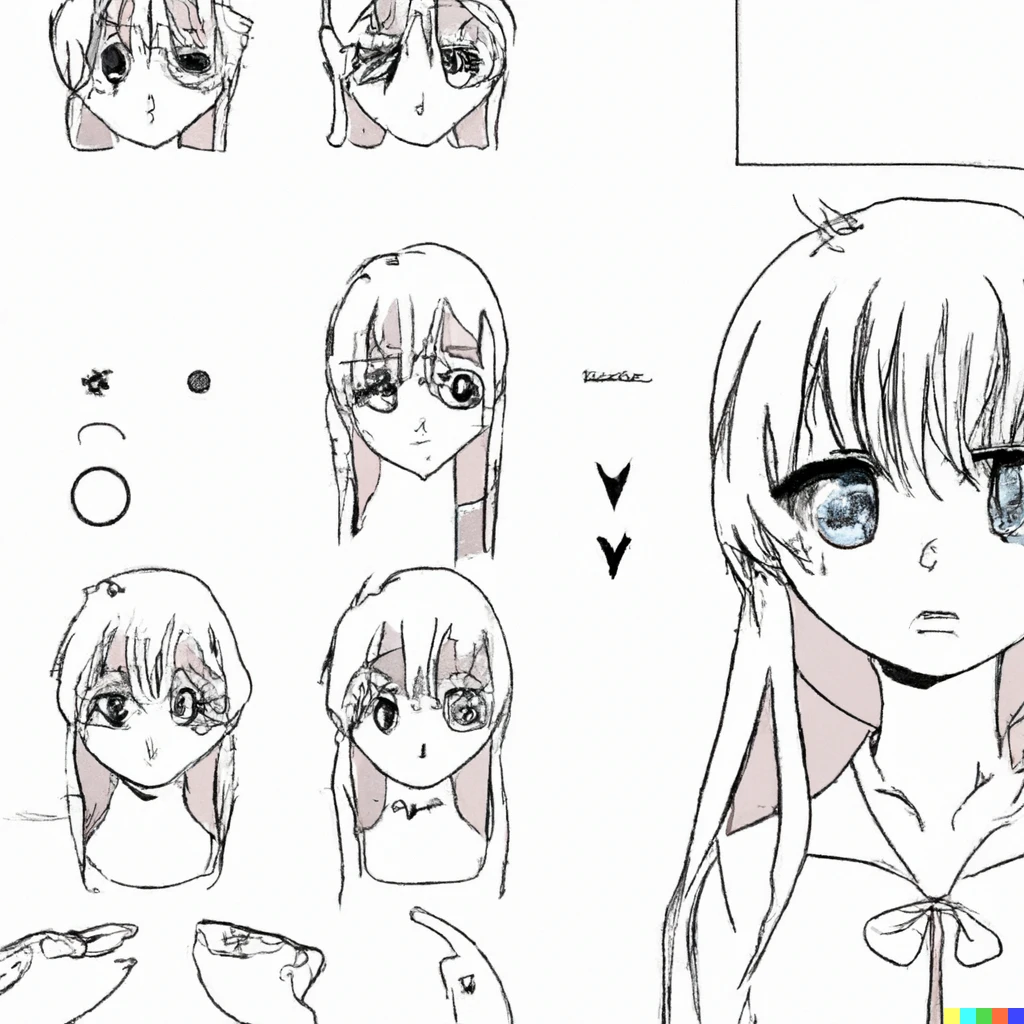 Prompt: Instructions for how to draw an anime girl