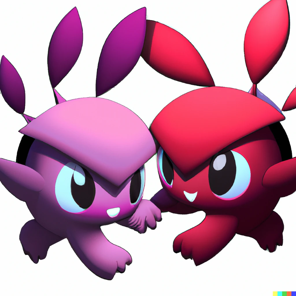 Prompt: Pokémon Scarlet and Pokémon Violet