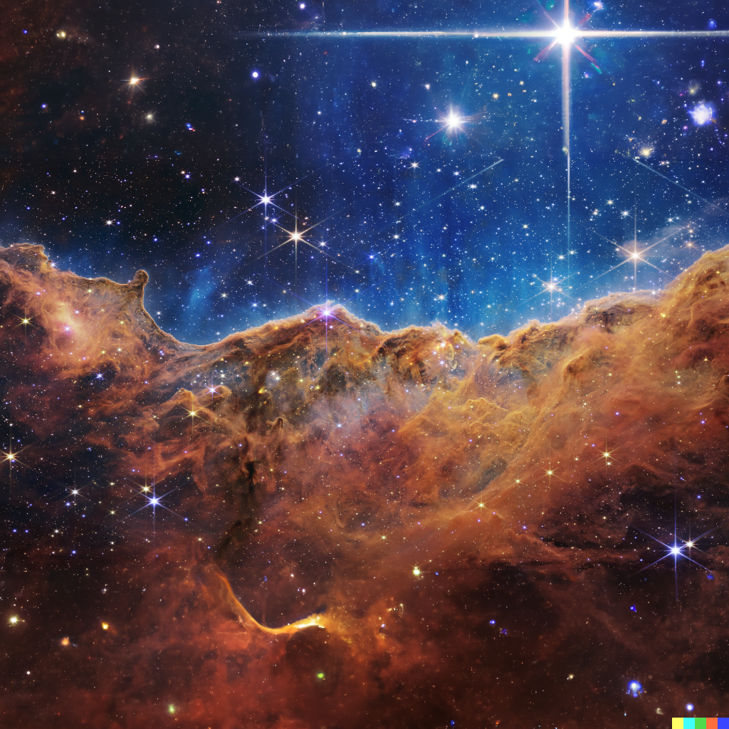 David × DALL·E 2 | Sharp astrophotography of The Carina Nebula