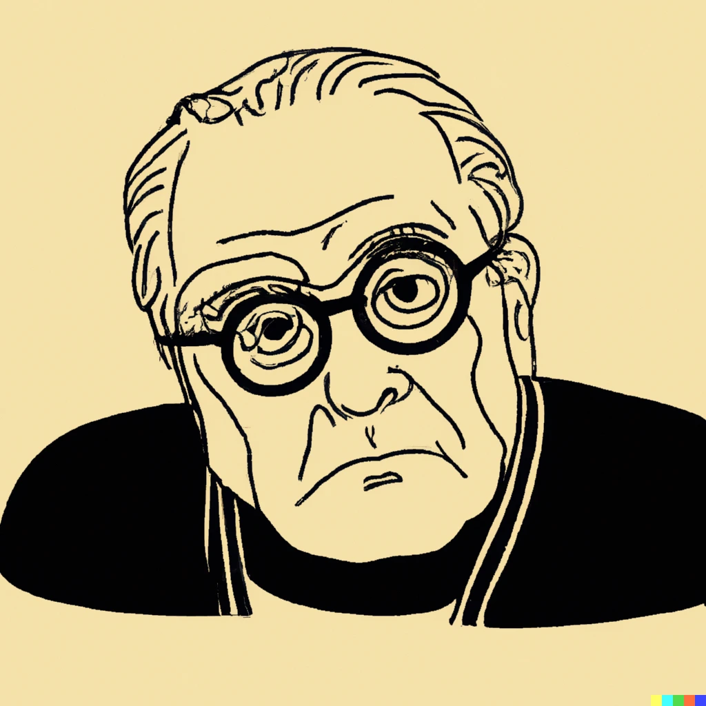 Prompt: A portrait of Scorsese as a philosopher.