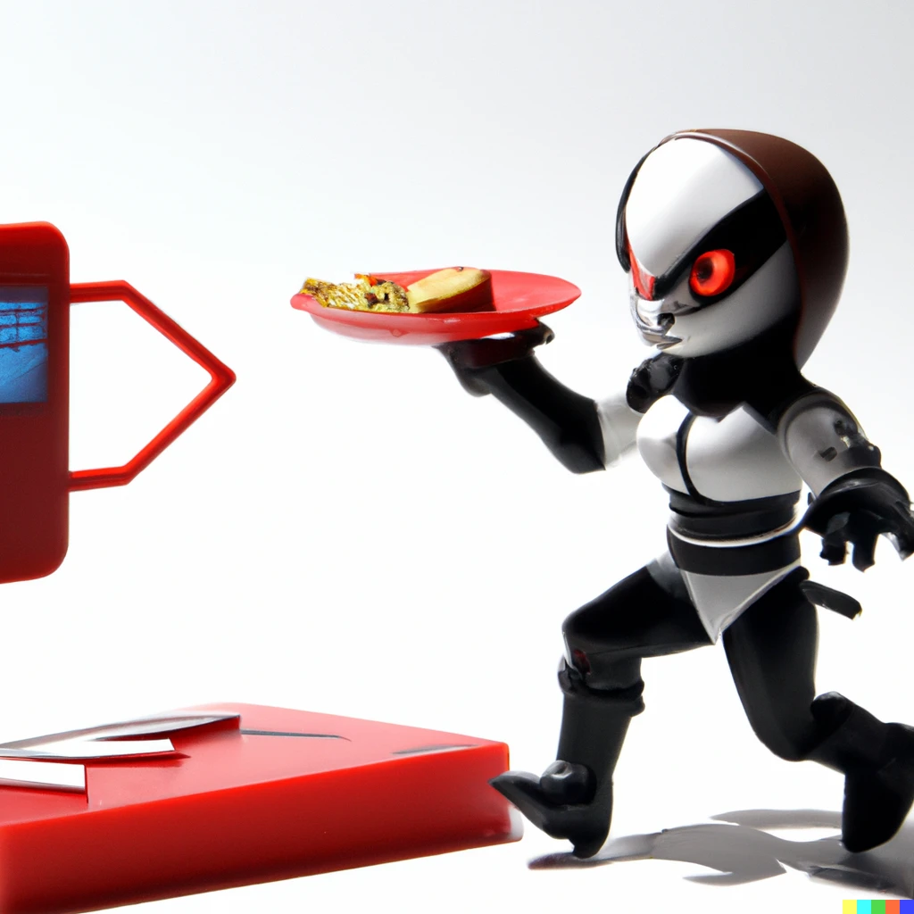 Prompt: mirror's edge video game, happy meal toy