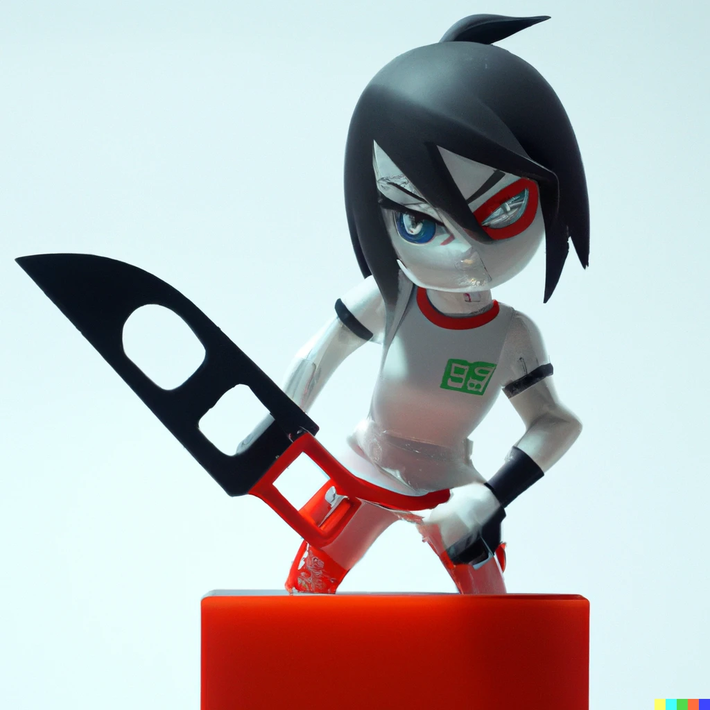 Prompt: mirror's edge video game happy meal toy