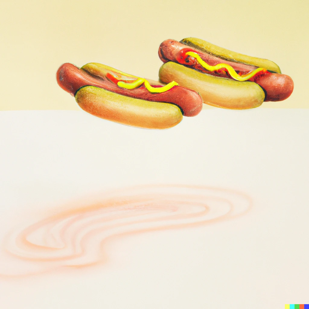 Prompt: hotdogs, surrealism