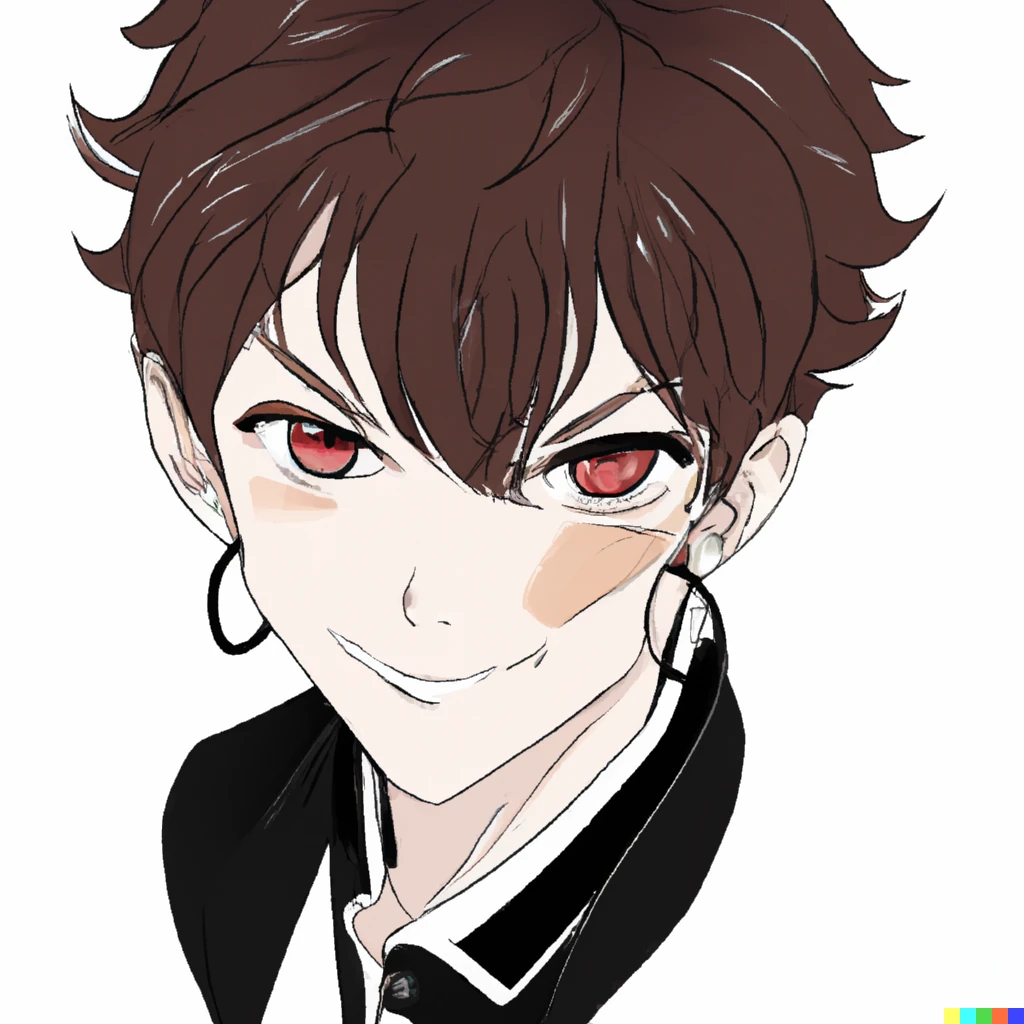 Prompt: あんスタ　うたプリ　Bプロ　A men's idol with a handsome face who decided to pose　Anime Illustration