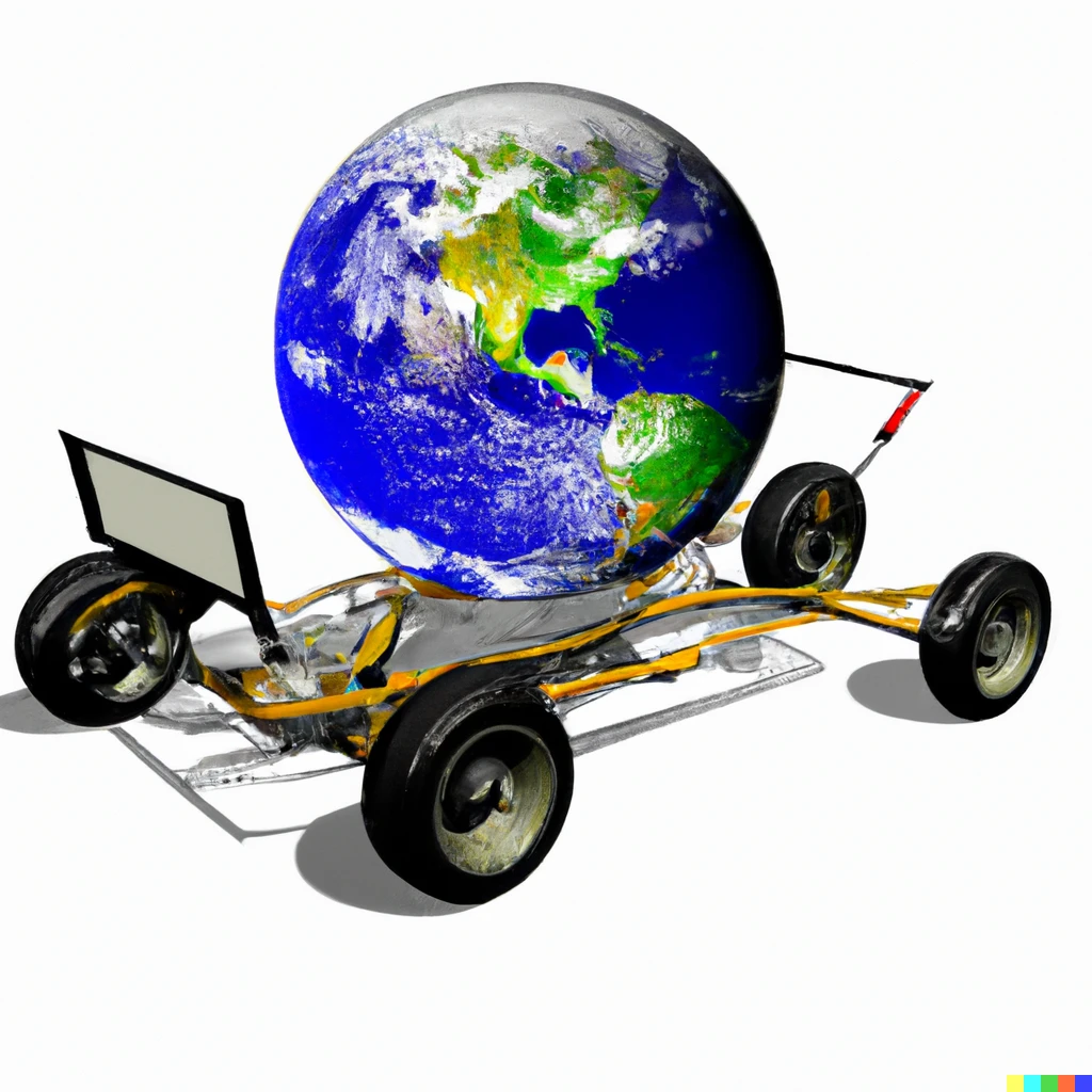 Prompt: Buggy Google Earth