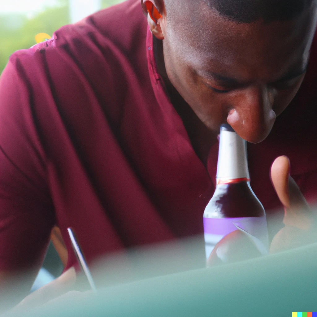 Prompt: Mkbhd drinking alcohol 