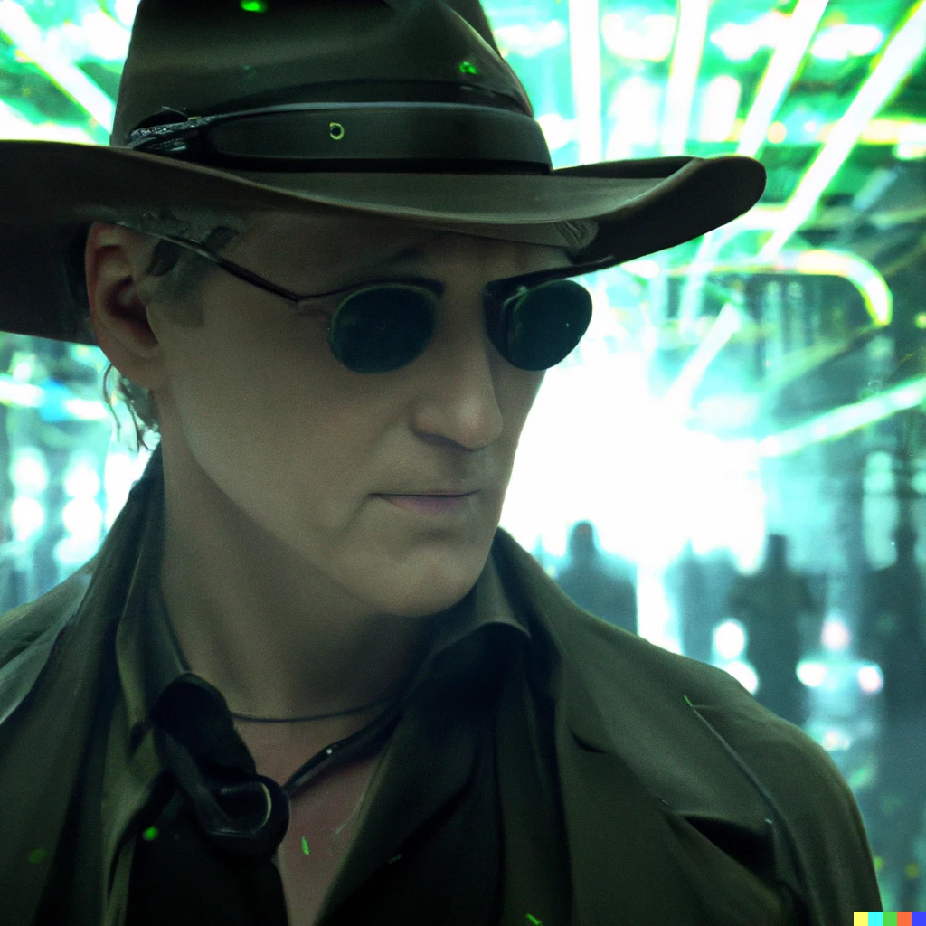 Prompt: still of Indiana Jones in the Matrix, cinematic 4k, detailed