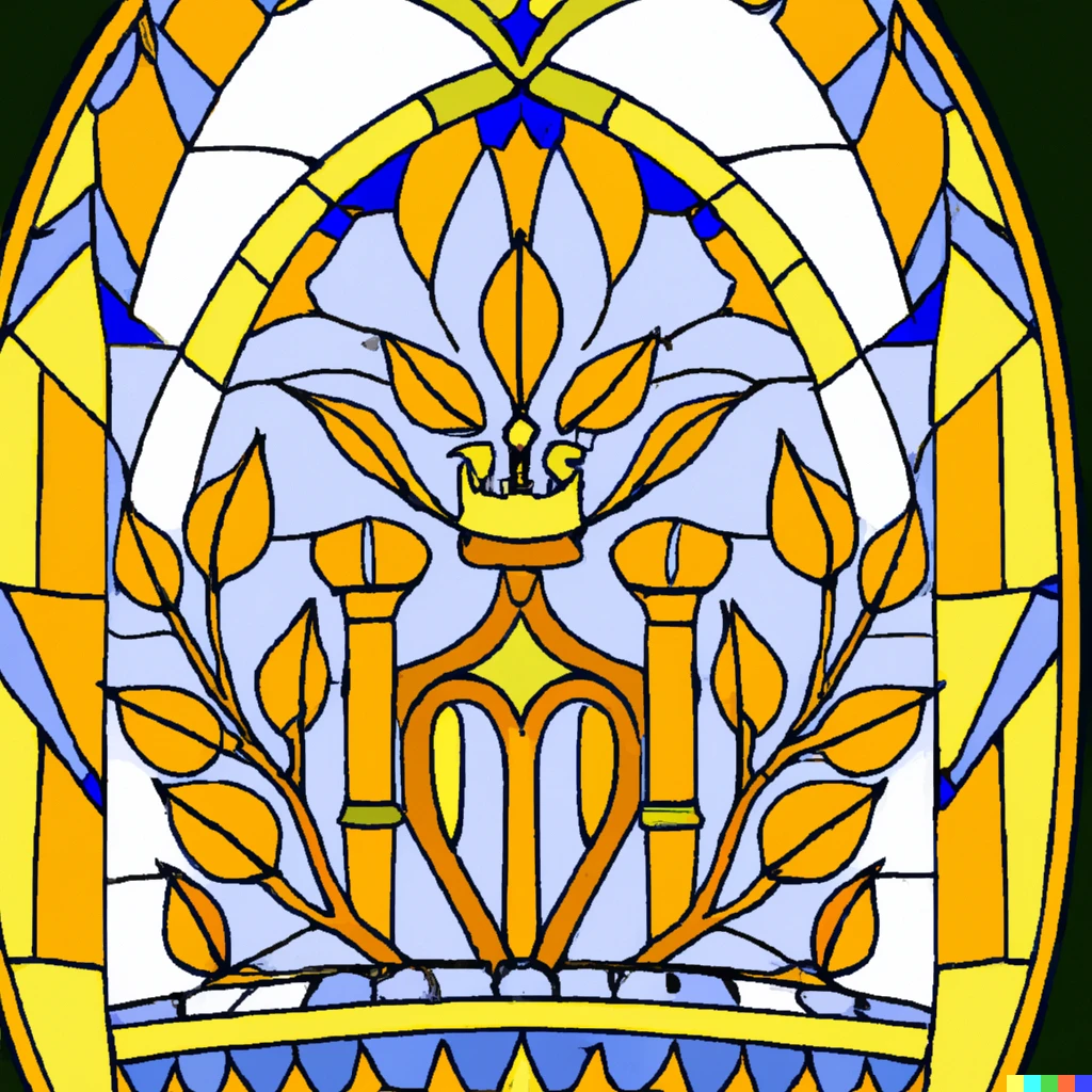 Prompt: Wallachia, stained glass style