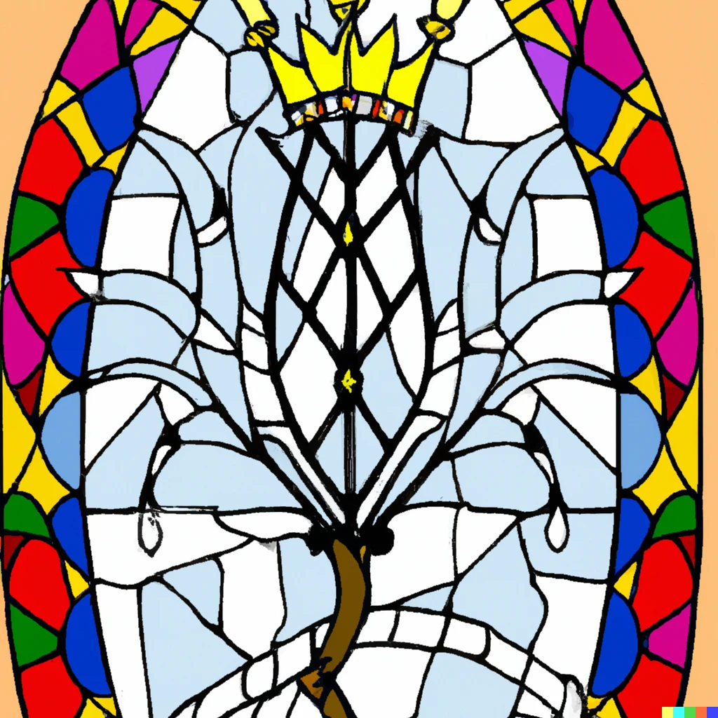 Prompt: Wallachia, stained glass style