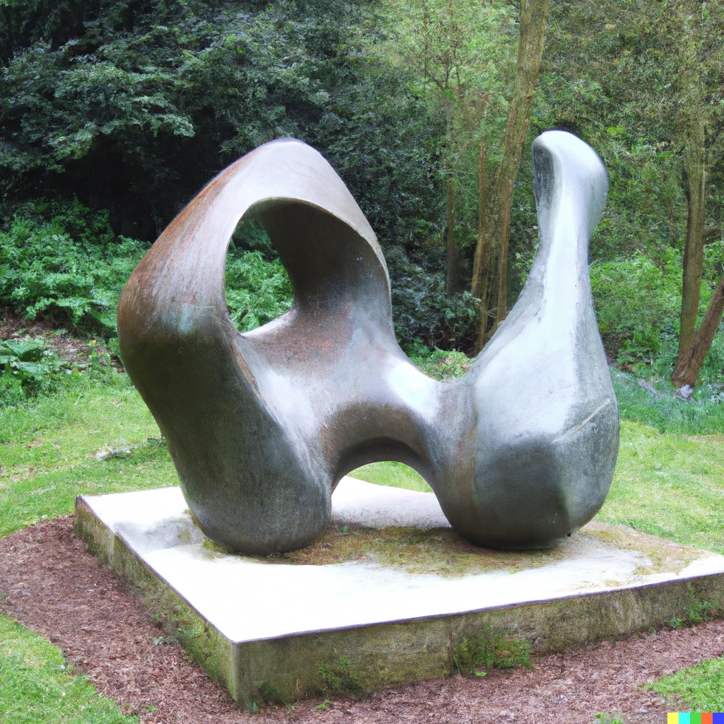 Prompt: A Henry Moore sculpture