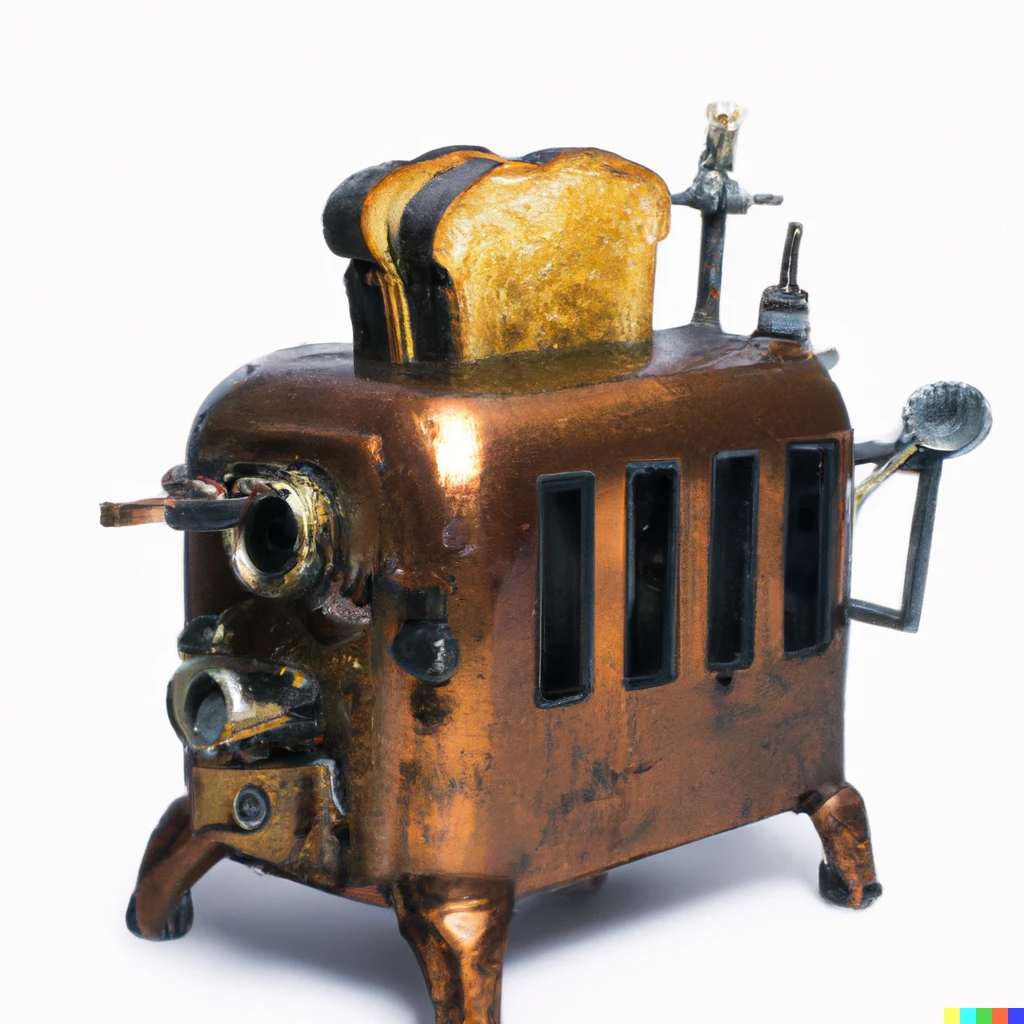 Prompt: Steampunk toaster 