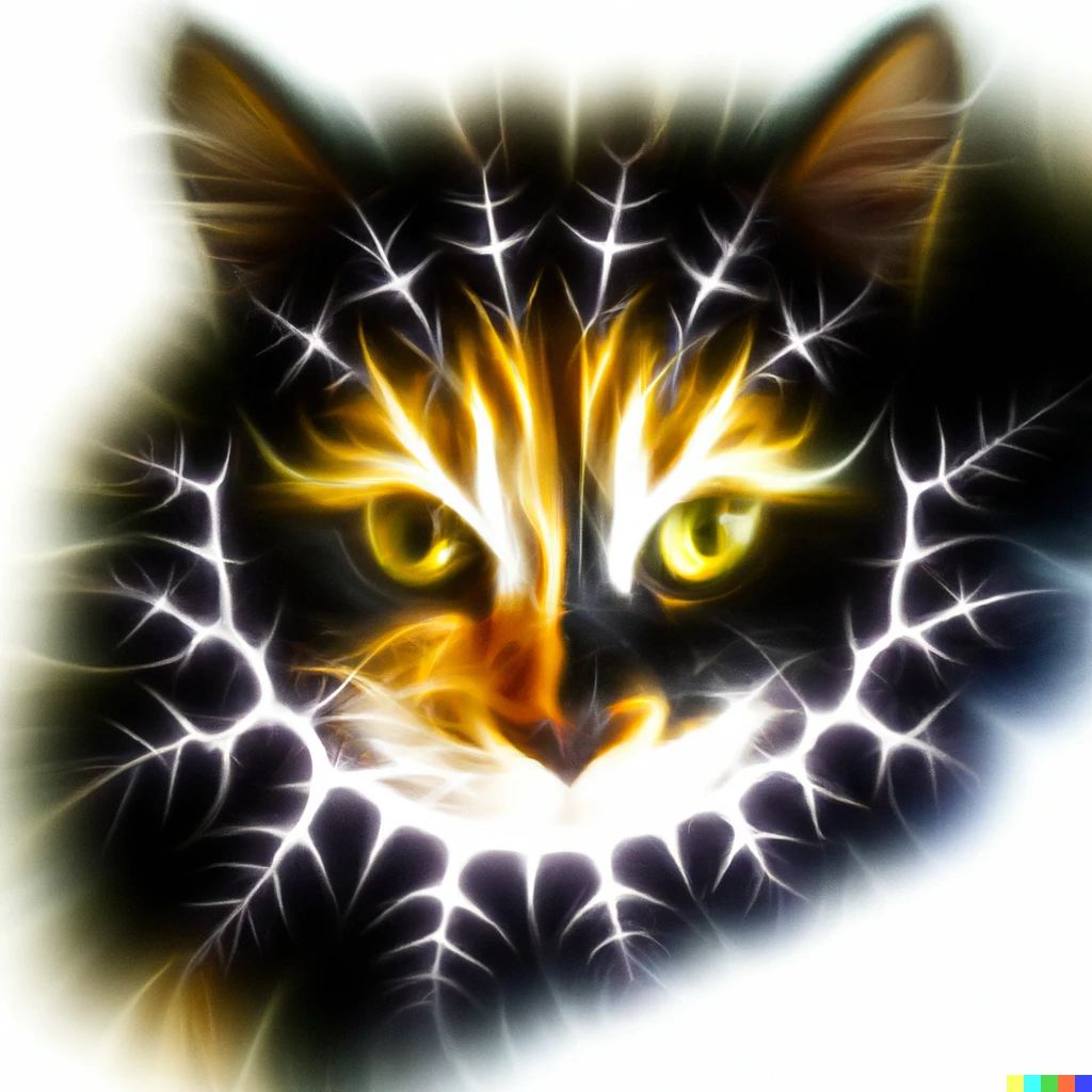 Prompt: Mandelbrot fractal cat, photo in the style of Getty images