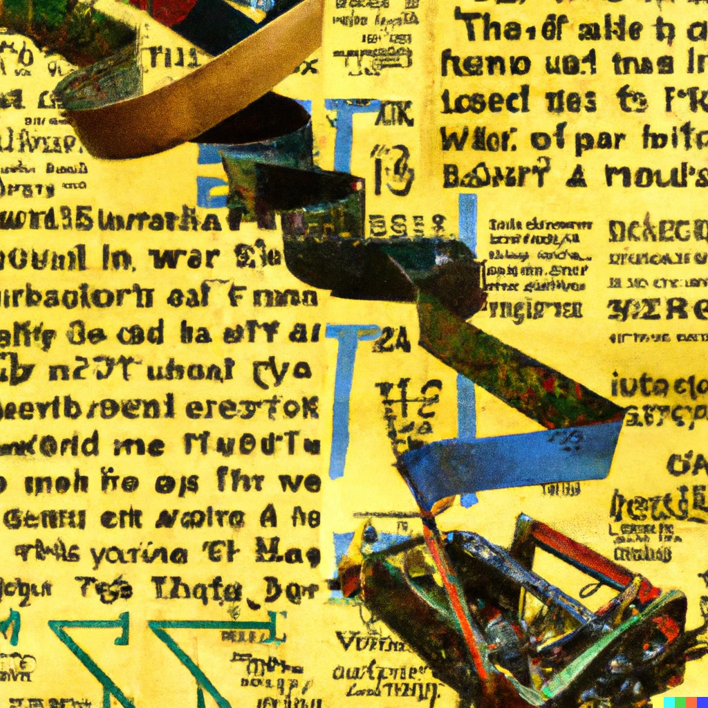 Prompt: tangled language model guardrails as a collage by Max Ernst