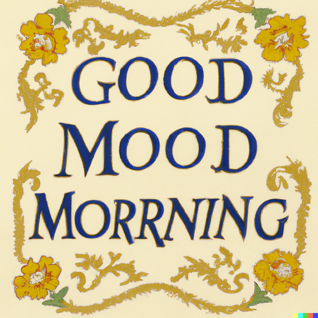 Prompt: Good Morning, by William Morris