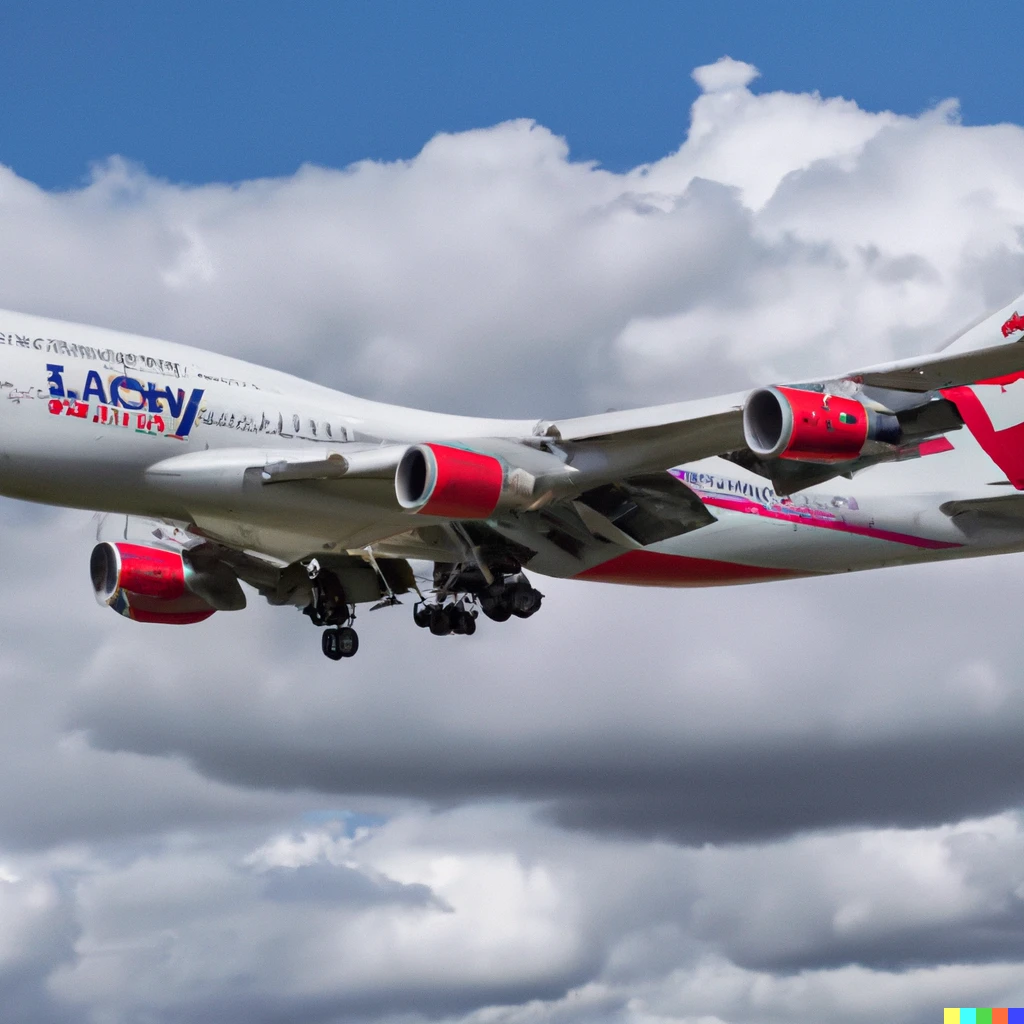 Prompt: A 747-800 landing at London Gatwick Airport, 85mm photograph, jetphotos, airline pictures