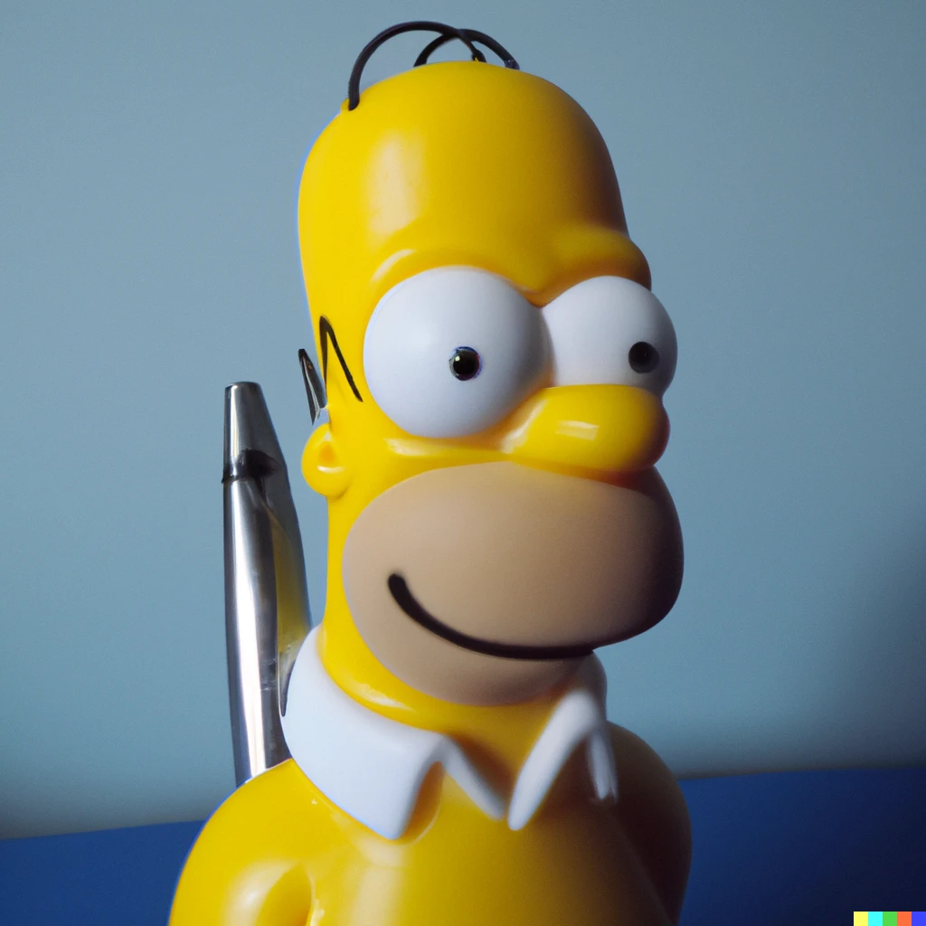 Prompt: A Homer Simpson pen