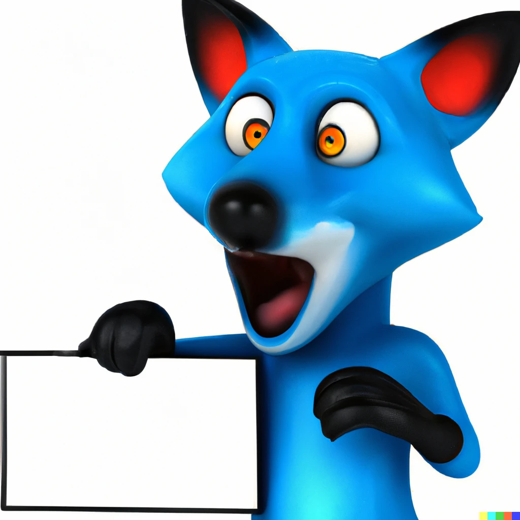 Prompt: Wow, that fox is blue! Why is the fox blue?